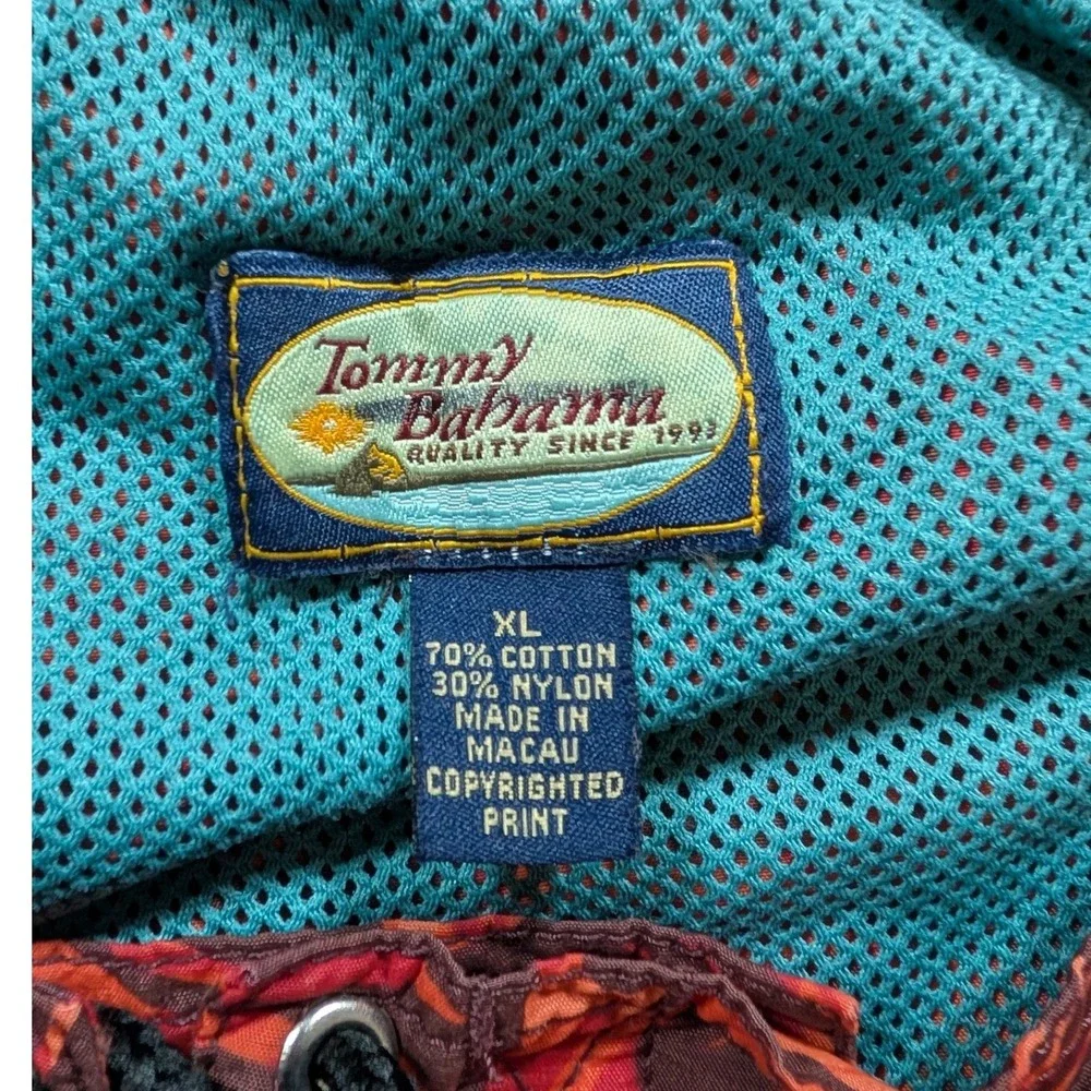 Tommy Bahama Relax Mens XL Swim Trunks Orange Tropical Palm Leaf Board Shorts